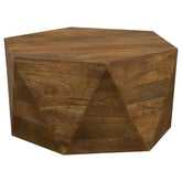 Orleans Furniture - Coaster - Zalika Hexagonal Solid Mango Wood Coffee Table Natural - 724188